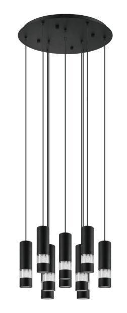 Luminaria decorativa colgante de 10 lamparas base GU10 incluidas