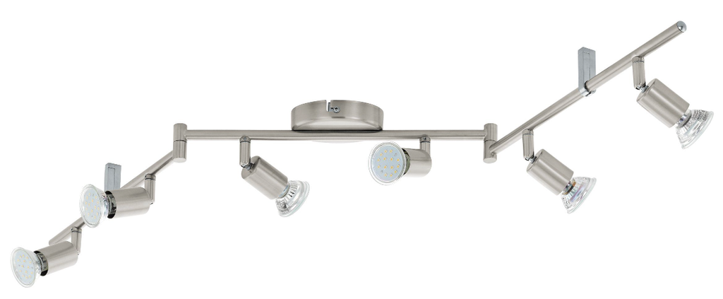 Luminaria de sobreponer en cielo para 6 lamparas base GU10