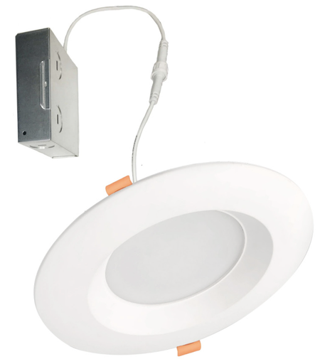 [773301] Luminaria de empotrar en cielo 4" de LED integrado, de 12W, CCT 27-20-25-40-5000K, 1100lm. Dimeable
